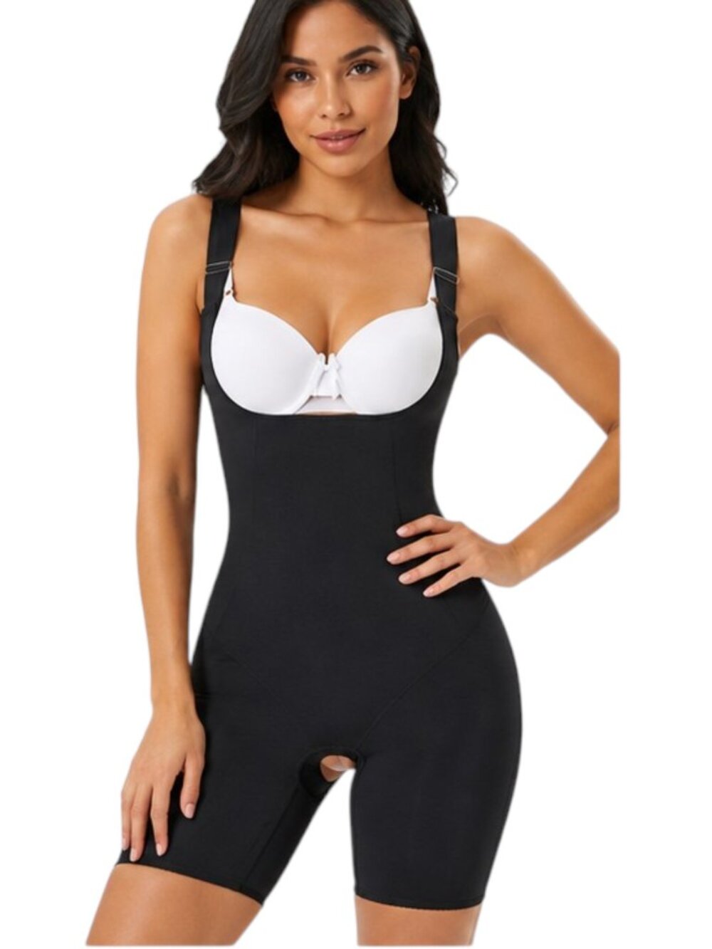 Women's Firm Control Shapewear Wide Strap Underbust Torsette Bodysuit  L